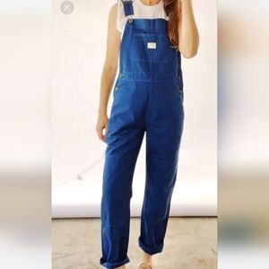 Nwt-Hey Gang Knee Patch Work Overalls French Blue Size 0/xs